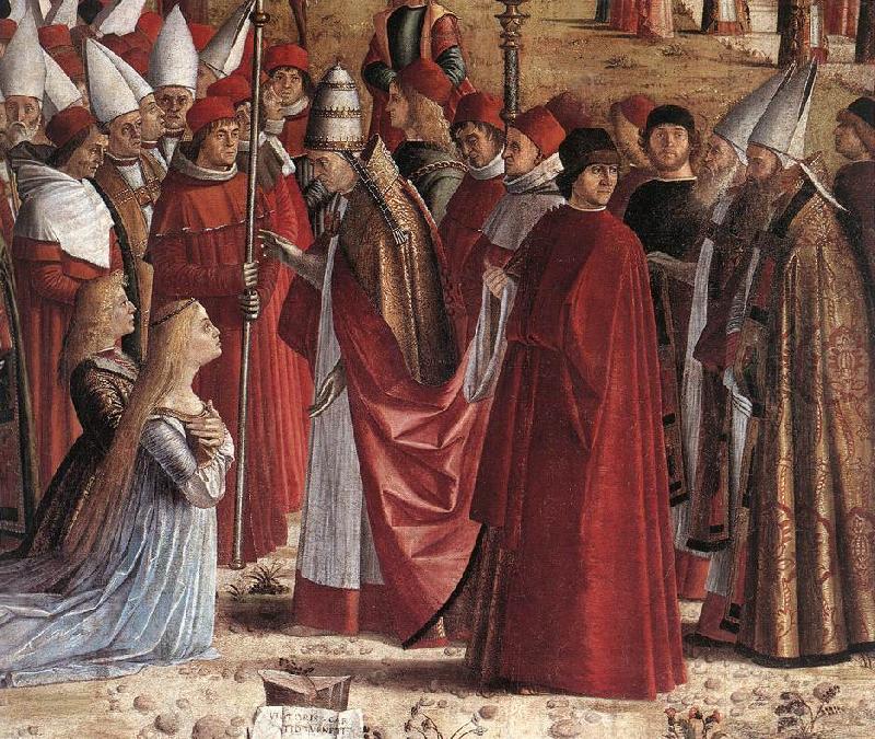 CARPACCIO, Vittore The Pilgrims Meet the Pope (detail) France oil painting art